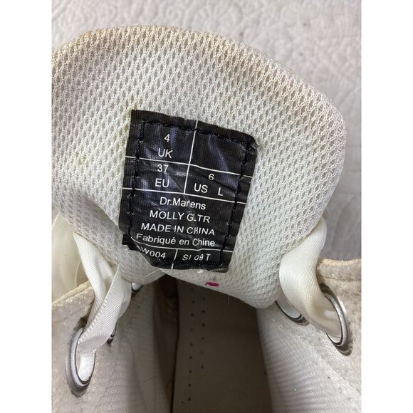 Dr. Doc Martens Womens Molly Glitter Platform Boots W/ White Satin Laces*size 6 - Picture 8 of 16